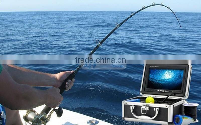 30M(100FT) 1000TVL 12 White Light 7" TFT Color LCD Underwater Fishing Camera Fish Finder Video Camera 30m Cable DVR Recorder