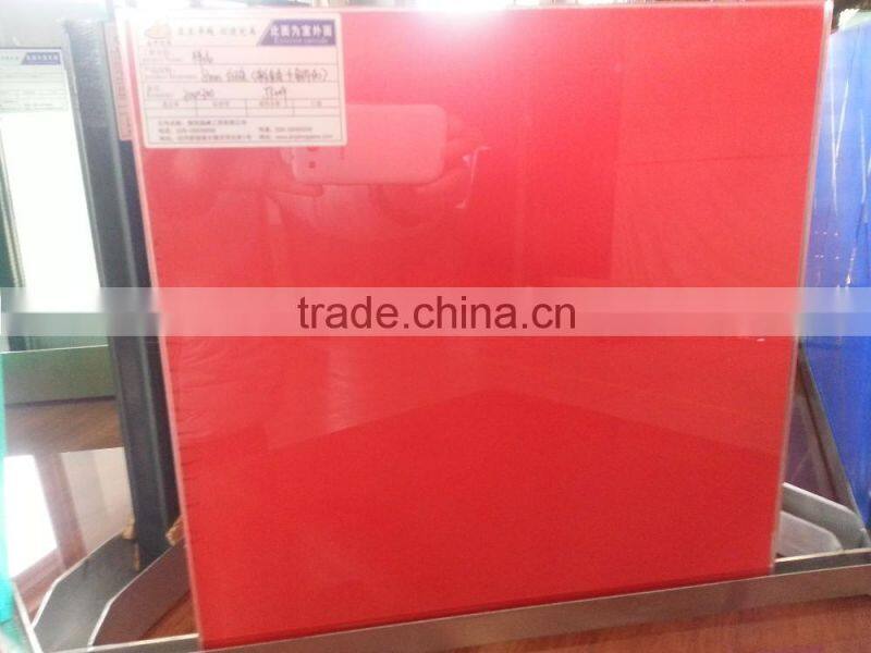 Single tempered glass with ceramic silkscreen print design