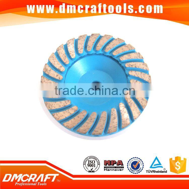 Turbo wave diamond grinding cup wheel