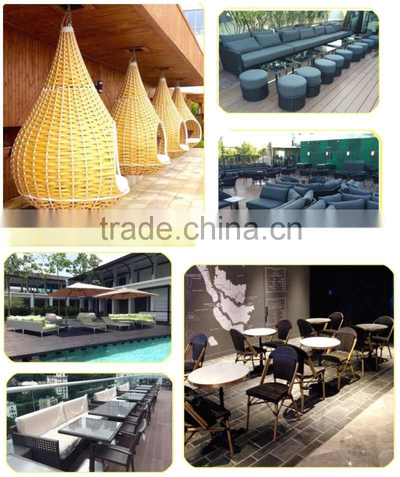 Hot sale modern outdoor sunbed lounge furniture garden round daybed bed