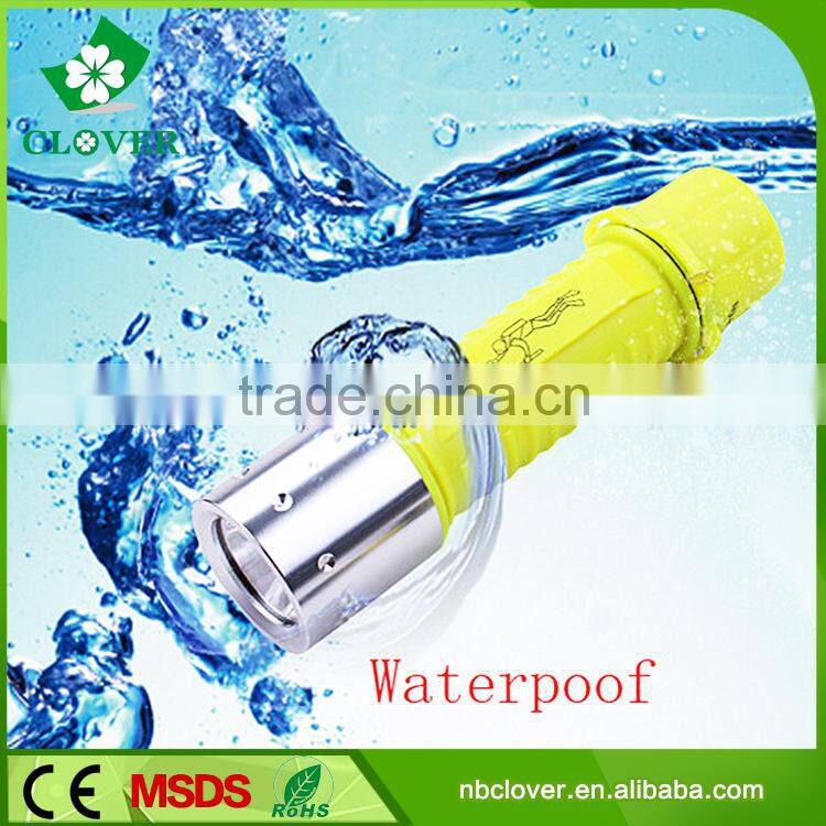 ABS material 4*AAA battery 180LM plastic waterproof torch for diving