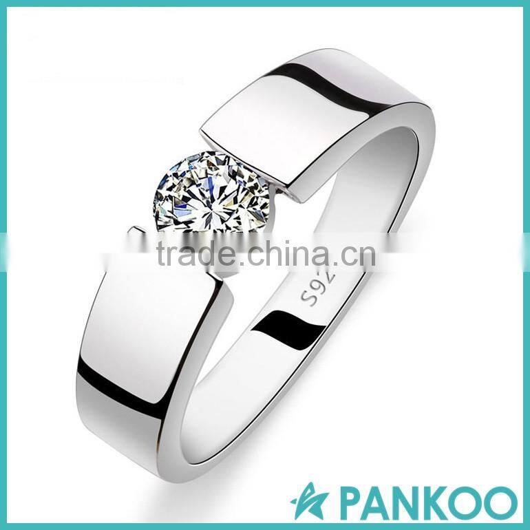 Wholesale retro top tier black gems 925 sterling silver rings engagement ring