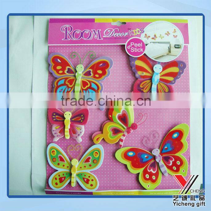 3d animal Stereoscopic wall sticker for kids room decoration