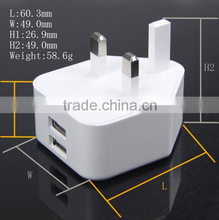 CE,ROHS,REACH Approved portable UK wall charger, ODM/OEM quick deliver power sockets with smart IC