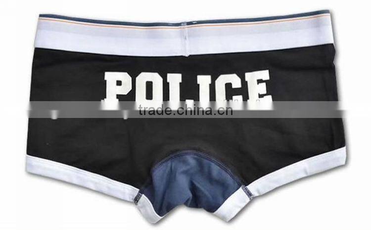 Summer New Style Cotton men's Cotton boxer shorts underwear Men US POLICE print personality design boxer shorts