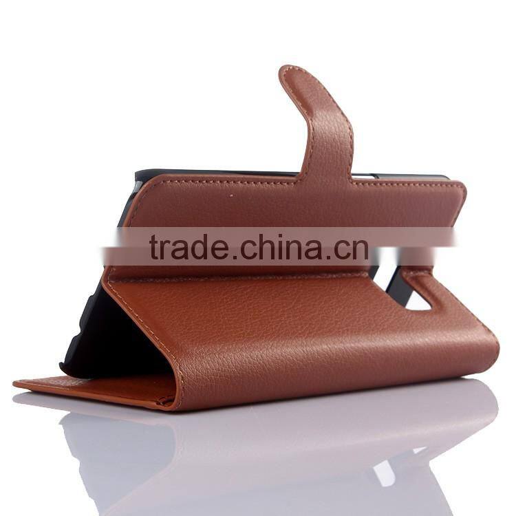 HOT SELLING Luxury Case for Samsung GALAXY S6 edge Plus PU Lichee Leather Flip Cover with Wallet