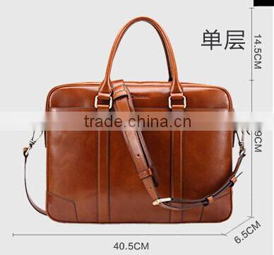 2015 new style black leather briefcase,office supply briefcase ,customised briefcase
