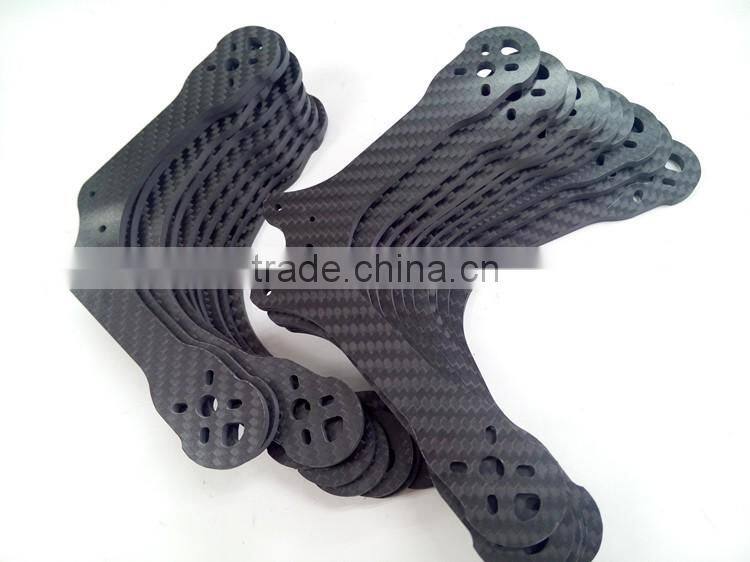 Custom carbon fiber cut radio control drone parts