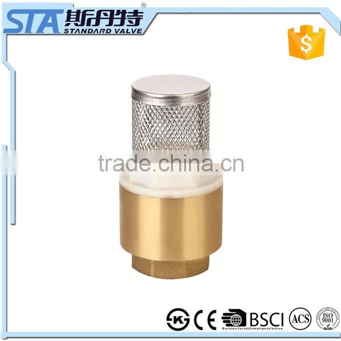 ART.4006 China Manufacturer High Quality Wafer Check Valve G Thread Standard Brass Check Valve With Filter Net Quick Connector