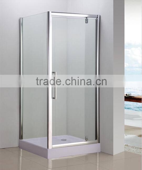 900*900*1950 mm Square hinge tempered glass shower enclosure with ABS shower tray