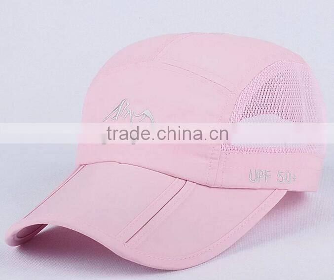 100% polyester Dry Fit embroidery foldable sun hats