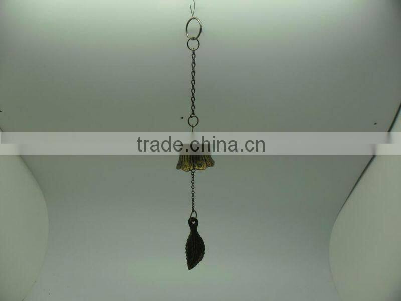12" cast iron wind bell with bronze finish, japanese bell style ssuitable for various decorations (A645)