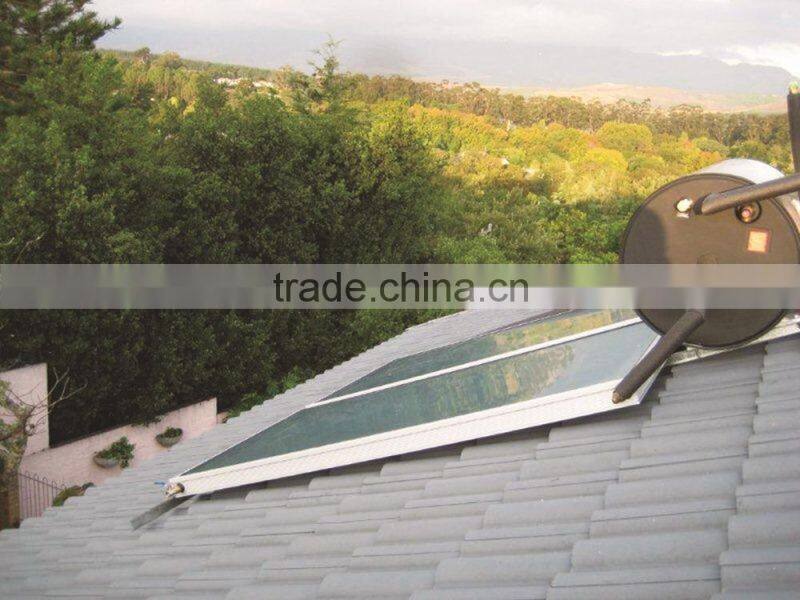 Compact non-pressurized central flat plate solar hot drinking water heater