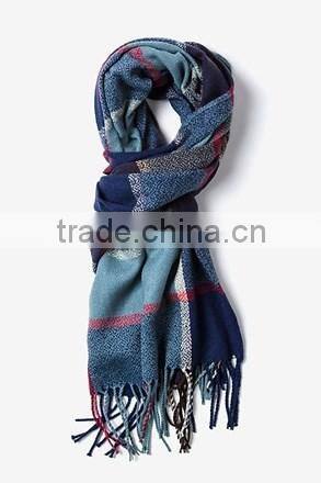 2016 latest fine cheap unique checkered pattern cotton scarf unisex