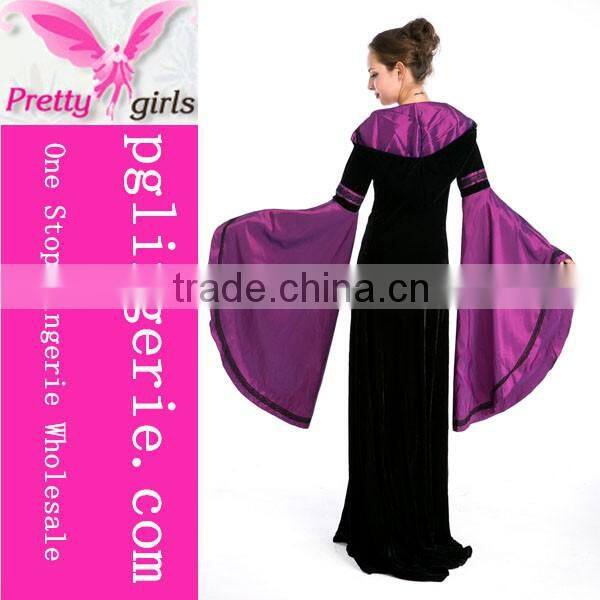 Long Sleeve Maxi Evening Dress Queen Carnival Costume Cosplay Costumes