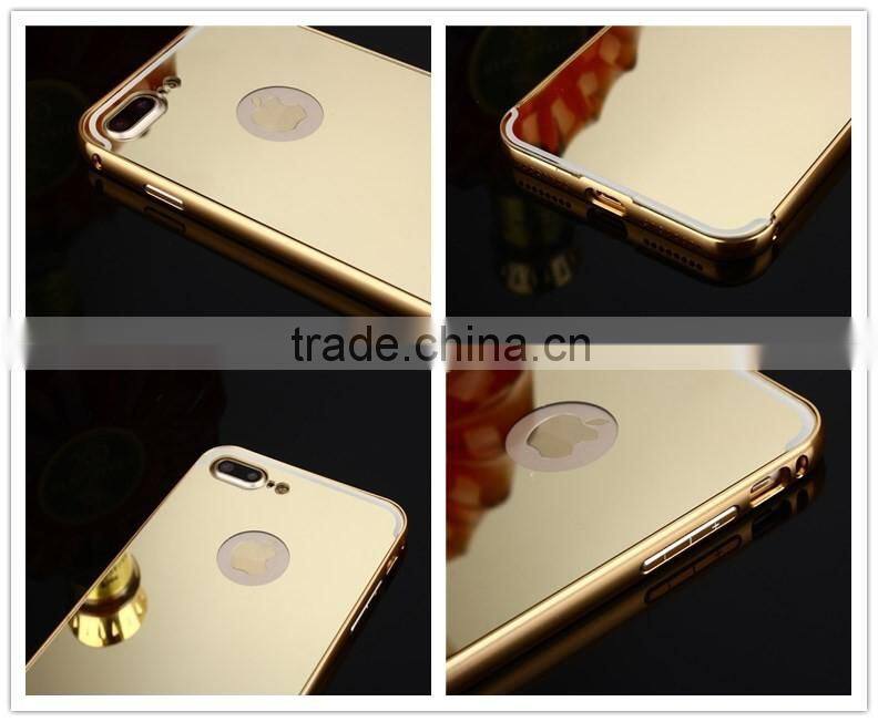 Hot For iPhone 7 Aluminum Alloy Case Metal Bumper Frame Case With Mirror Effect