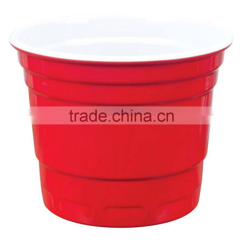 Red Cup Melamine Ice Bucket for Bar Party Hotel KTV