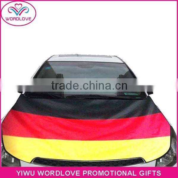 custom elastic printed polyester&spandex Sweden flag car hood cover,promotion car bonnet flag for national day