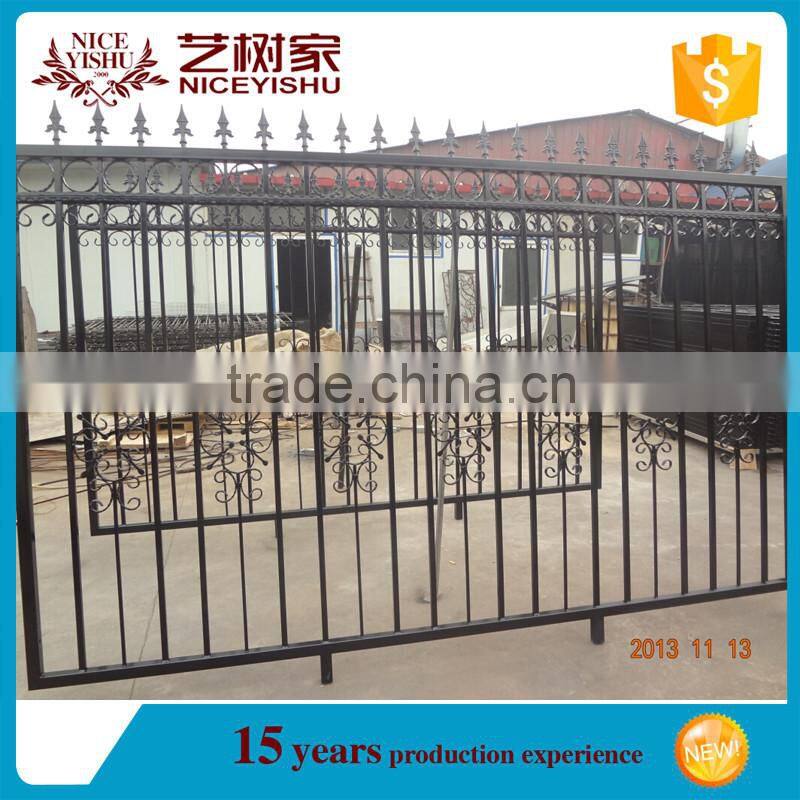 Cheap wrought iron fencing panels and metal fence gates for sale