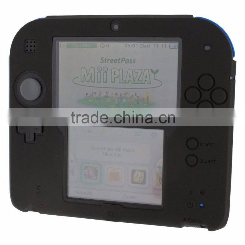Soft silicone protective cover rubber bumper case for Nintendo 2DS rubber case