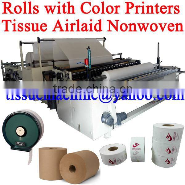 Automatic Embossing Color Printing Maxi Roll Rewinding and Slitting Machine