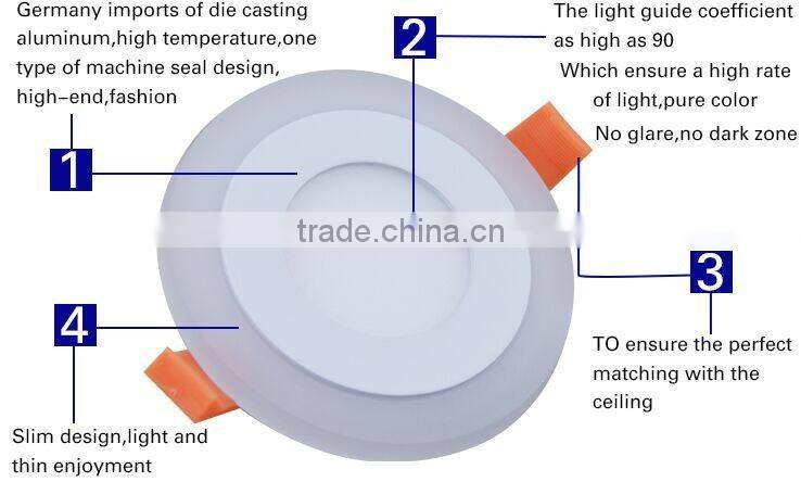 6w small led panel light Aluminum down lighting