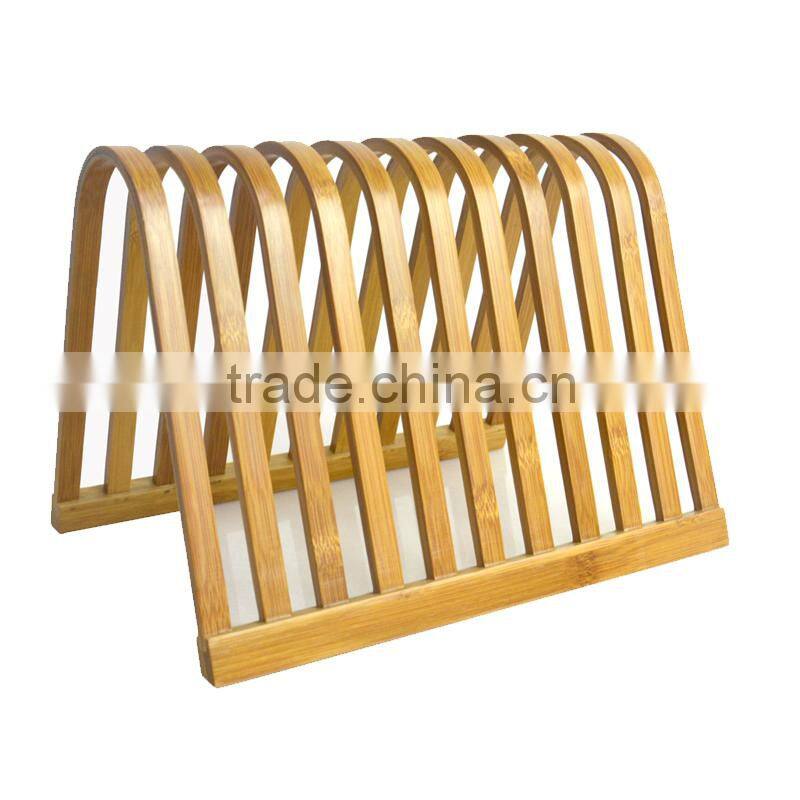 Fashion Design Bamboo Dish Rack, Bamboo Rack for Large Dishes and Plates