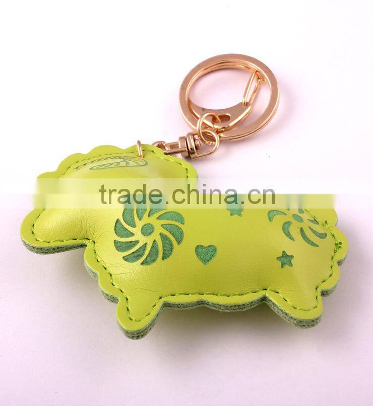 Wholesale 2015 sheep animals leather keychain