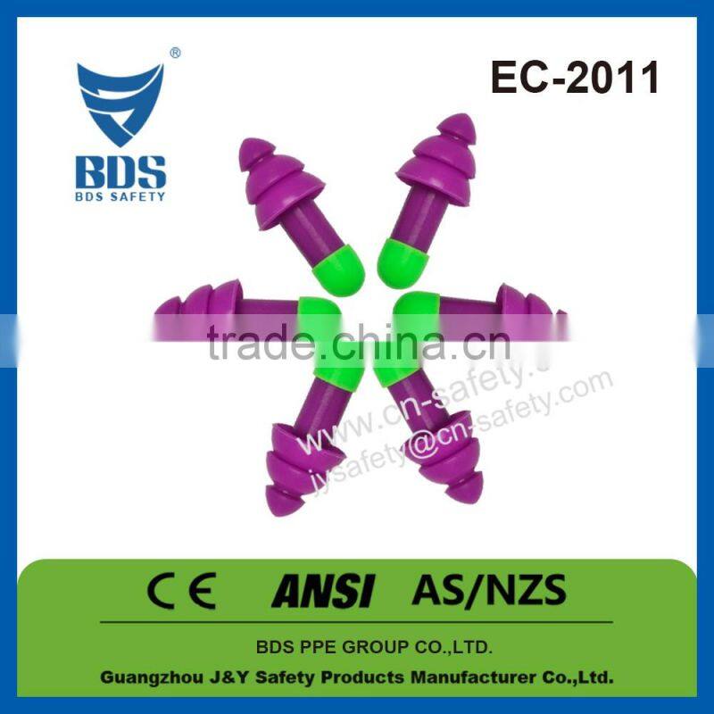 2015 Wholesale Swimming CE ANSI AS/NZS certification Protective Silicone Aqua Ear Plugs