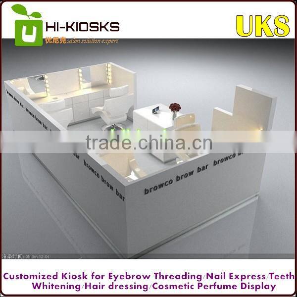 2016 Unique made mall eyebrow threading kiosk for sale