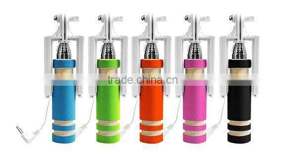 Colorful monopod phone 2015 selfie stick factory sell direct Selfie sticks mini mobilphone Monopod