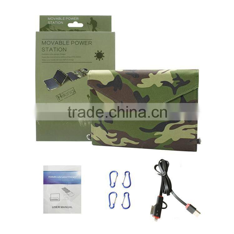 High efficiency solar power outdoor charging panel solar 14w for mobile,tablet,laptop