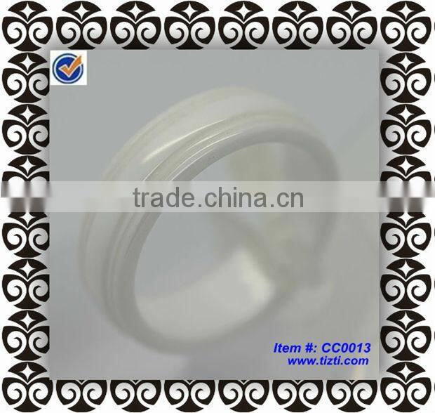 Fashion white ceramic rings for men