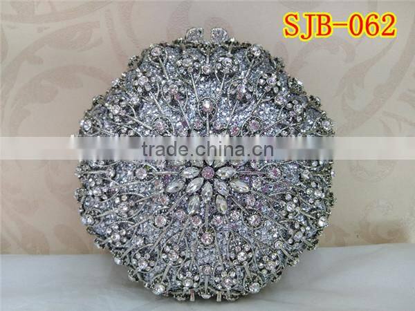 Latest fashion popular trend women crystal handbag with rhinestone in cute appearance for evening party