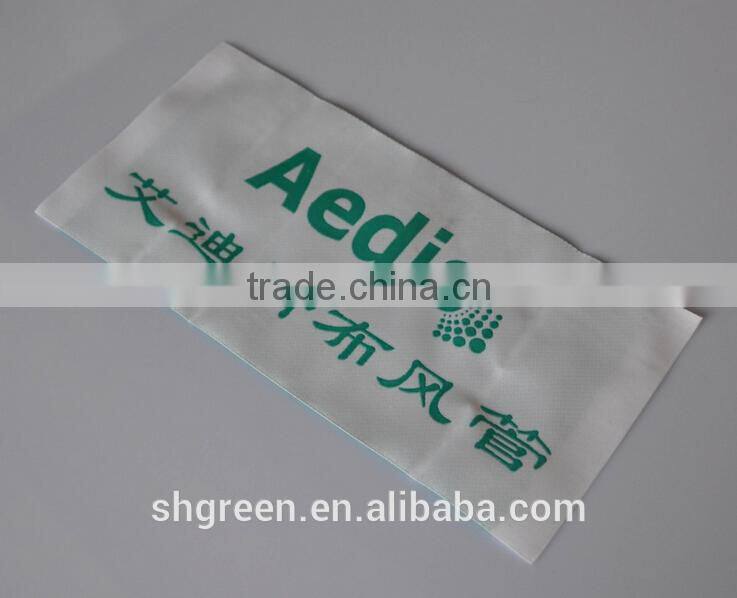 high definition sports wear fabric woven label with trademark