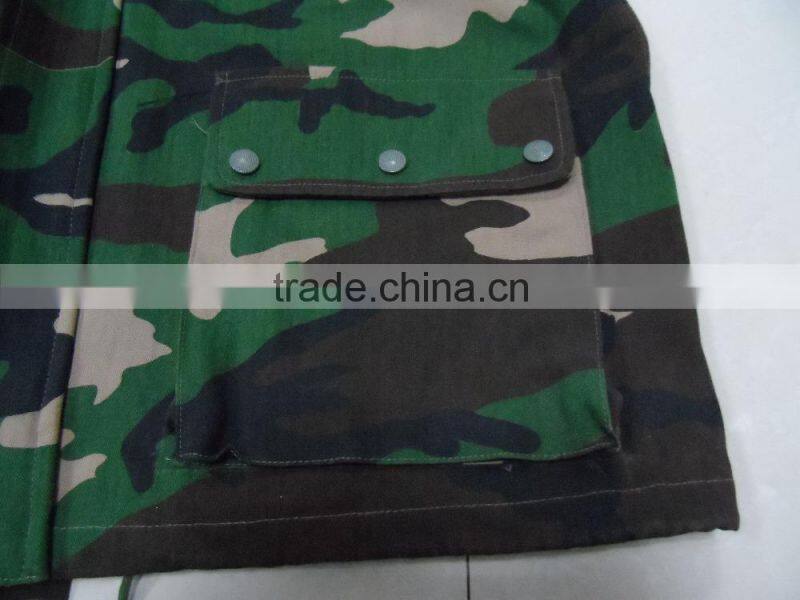 Custom cotton polyester twill jungle camouflage sylria outdoor tactical suit
