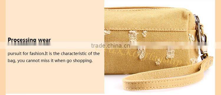 Vintage 16OZ Canvas Wallet Handbag With Outside Wallet Women for Woman Wallet Packet Money and Iphone Bag