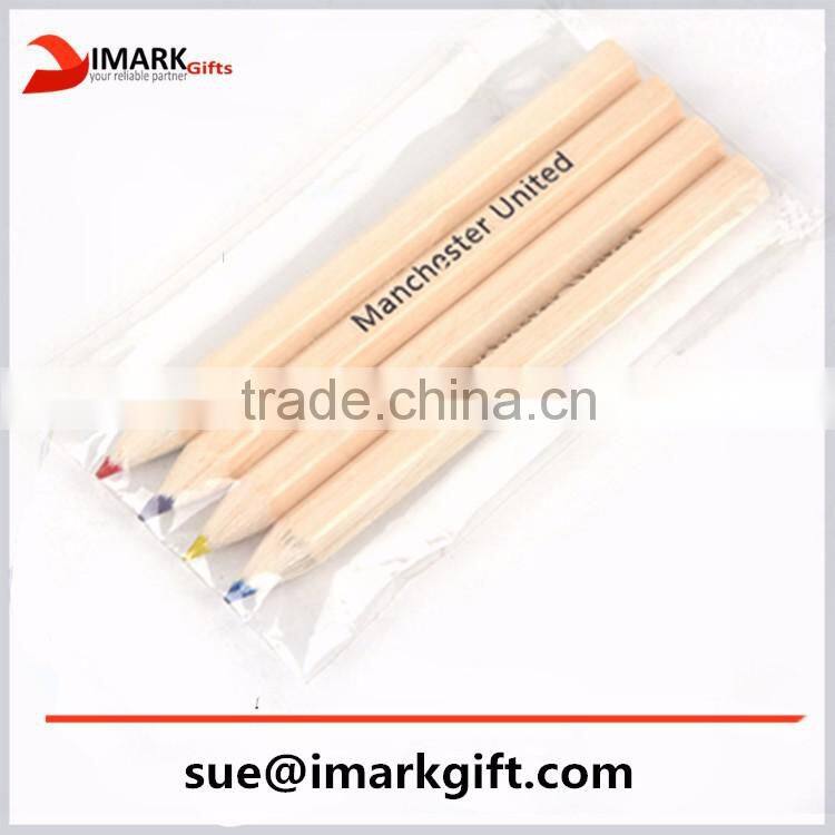 multi-color pencils in natural wooden color custom logo pencil