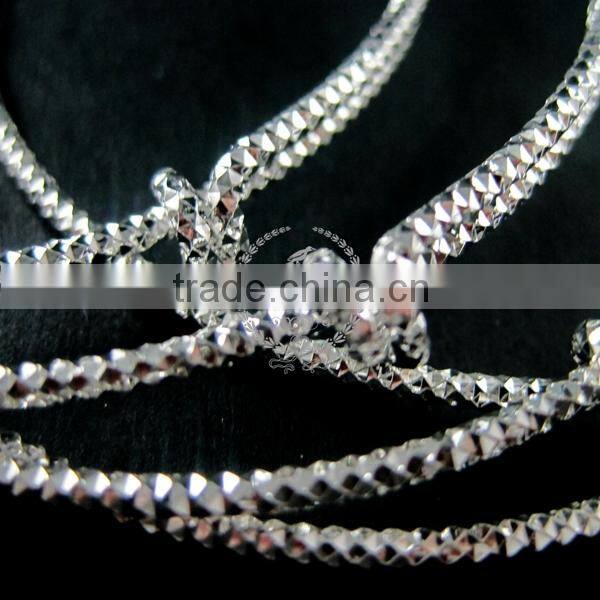 65mm diameter brass silver plated faceted simple adjustable wiring bracelet for beading 1900075