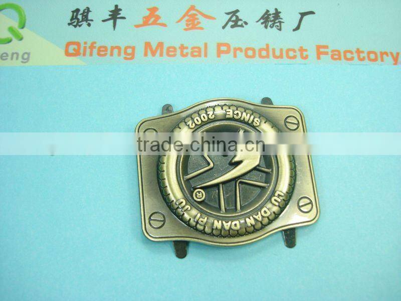 shilingmarket qifeng well design bag decoration metal logo q-2380 with diamond