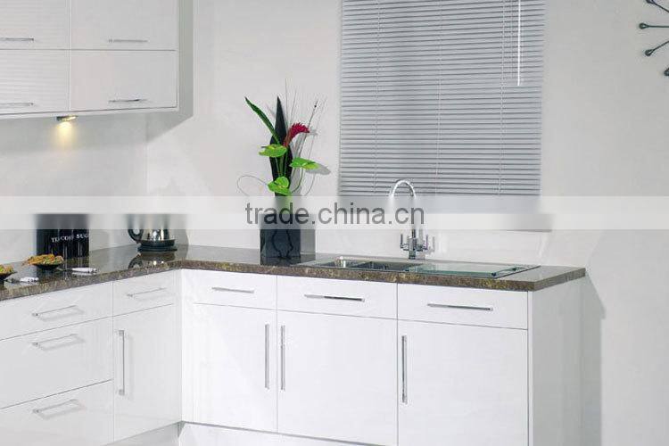 L-Shaped high gloss white mdf board kitchen cabinets,kitchen cabinet design