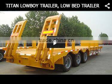 TITAN Best selling Tri-axle 60 ton Used Low Bed Trailer for Excavator Transport