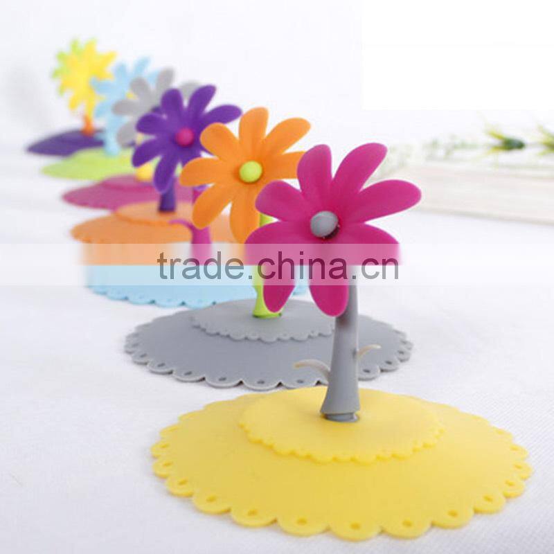 New Cute Anti-dust Silicone Glass Cup Cover Coffee Mug Suction Seal Silicone Cup Lid