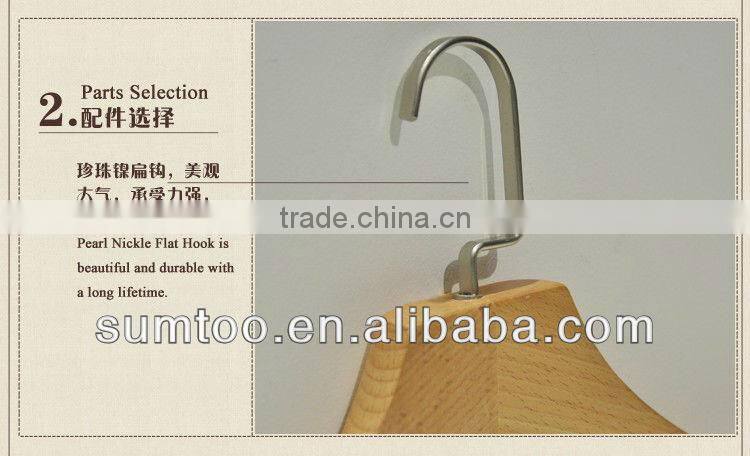 2014 hot selling durable matted luxury wooden hanger