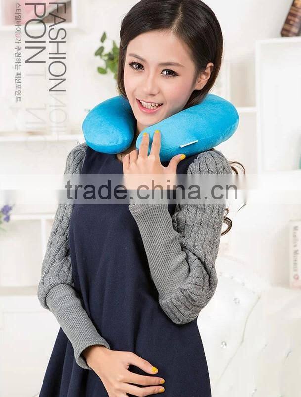 China wholesale multicolors travel neck pillow, with polyester fiber filling