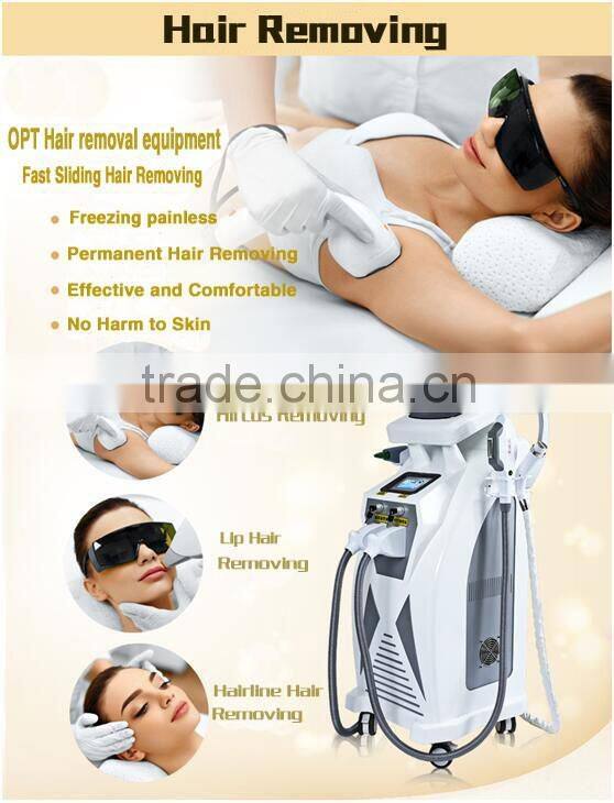 E-light ipl rf+nd yag laser multifunctional machine ipl e-light rf shr