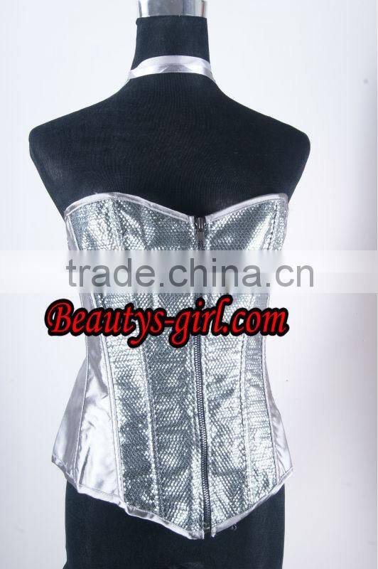 Hot sale Silvery fashionable sexy corset lingerie For Party