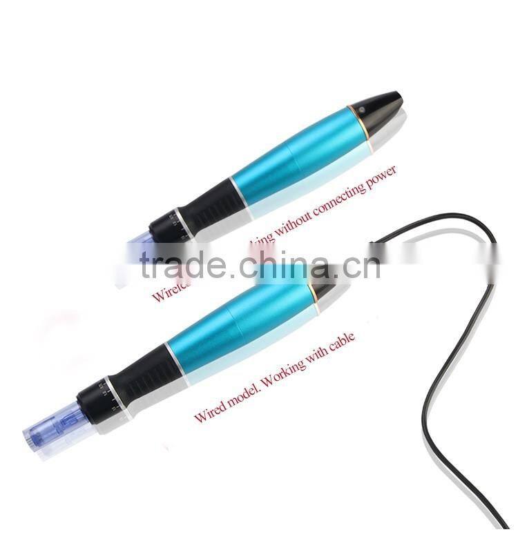 Best selling derma pen for scar treatment with 1 / 3 / 5 / 7 / 9 / 12 / 36 / 42 and nano needles head