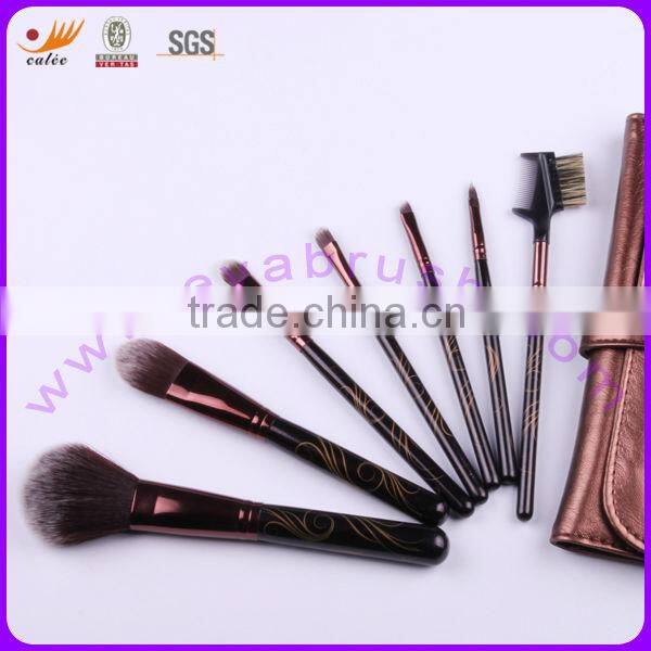 OEM Professional Travel Cosmetic Brush set with 7pcs in pouch