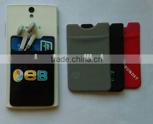 Promotion lycra spandex smart wallet mobile pocket